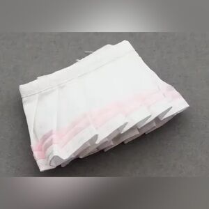 White and Pink Pleated Skirt for Labubu